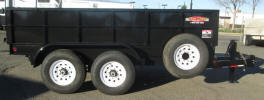 Custom 7 x 12 Dump Trailer with 9,995lb GVWR, Two 6,000lb Electric Braking Axles, Equalizer Suspension,