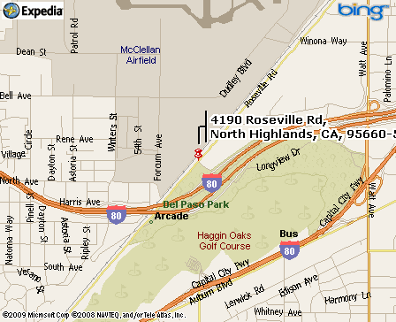 Sacramento local area map