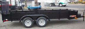 6' x 16' Solid Side Trailer with One braking Axle, Spare Tire and Wheel Mounted on Tongue, with various upgrade options