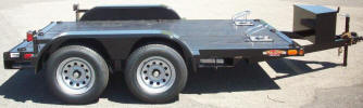 Removable Motorcycle Wheel Chocks Mounted in Enclosed Trailer